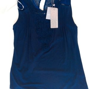 Daniel Rainn Blue Sleeveless Blouse Women’s Small